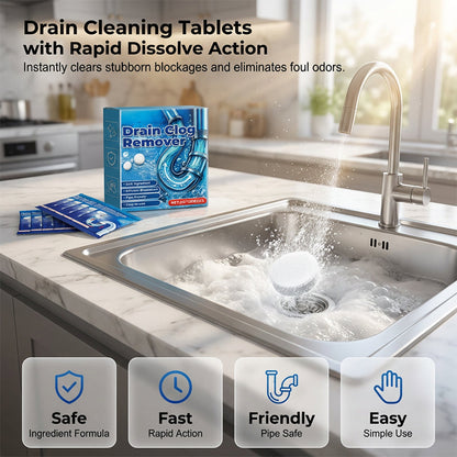 📢📢BUY 2 GET 3 FREE⏰Effervescent Drain Clog Remover Tablets