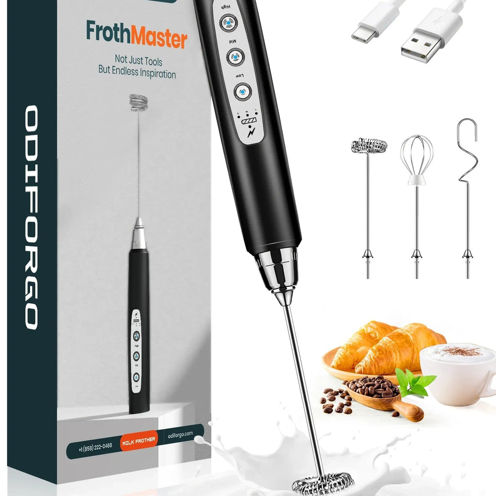 Rechargeable Milk Frother,CoffeeMixer,Frother Wand Drink Mixer