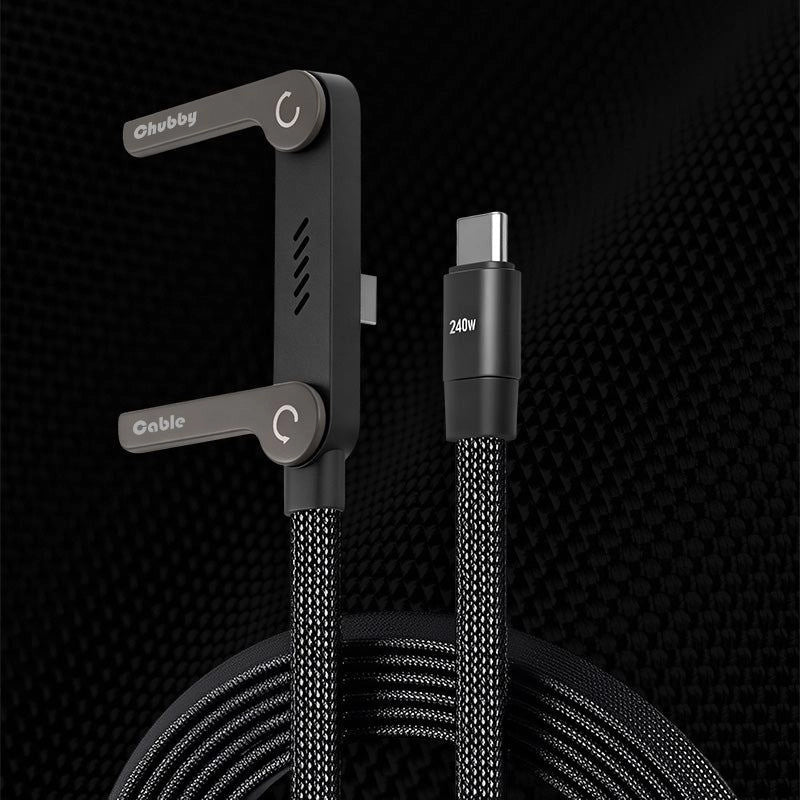 240W Fast Charge Stand Cable for iPhone 15–Latest (Works with Android & iPad)