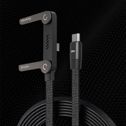 240W Fast Charge Stand Cable for iPhone 15–Latest (Works with Android & iPad)