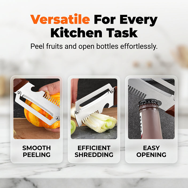 🎁3-in-1 Scallion Shredder & Peeler Kitchen Tool