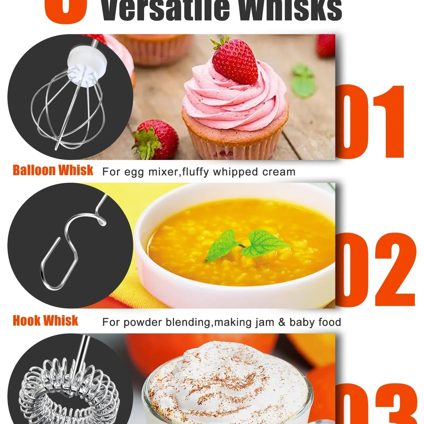 Rechargeable Milk Frother,CoffeeMixer,Frother Wand Drink Mixer