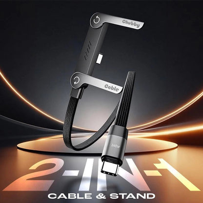 240W Fast Charge Stand Cable for iPhone 15–Latest (Works with Android & iPad)