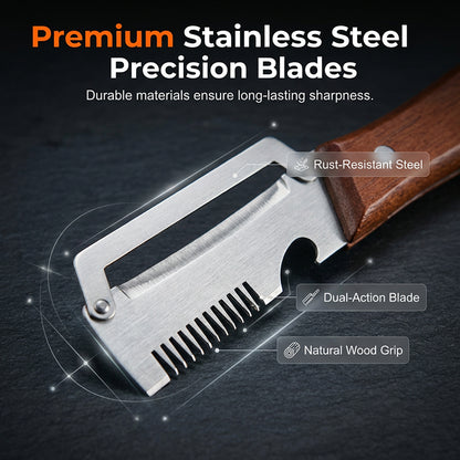 🎁3-in-1 Scallion Shredder & Peeler Kitchen Tool