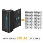 800 LBS Heavy Duty Home Security Door Lock | Anti-Break Inward Opening Door Lock with Reinforced Lock Cylinder