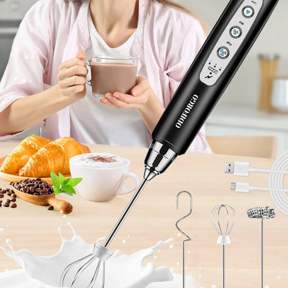 Rechargeable Milk Frother,CoffeeMixer,Frother Wand Drink Mixer