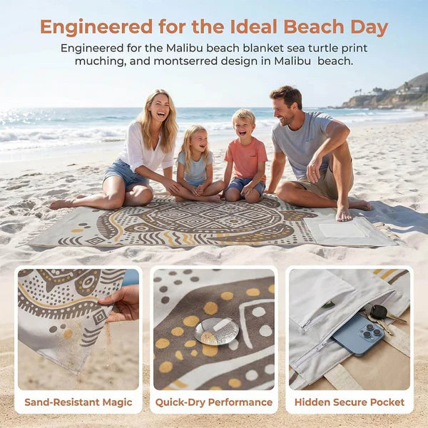 2-in-1 ConvertibleBeach Towel & DrawstringBackpack