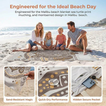 2-in-1 ConvertibleBeach Towel & DrawstringBackpack