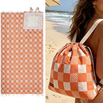 2-in-1 ConvertibleBeach Towel & DrawstringBackpack