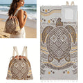 2-in-1 ConvertibleBeach Towel & DrawstringBackpack