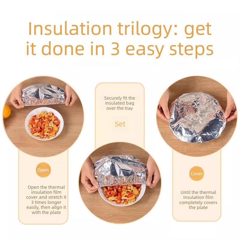 💥home dining table food container aluminum foil heat-retaining cover