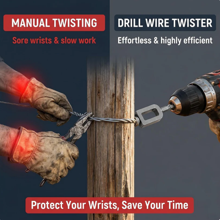 Wire Twister for Drill -Twist Tight Wires in 3Seconds