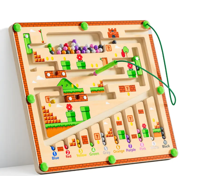 Pixels & Puzzles: Magnetic Color &Number Learning Maze