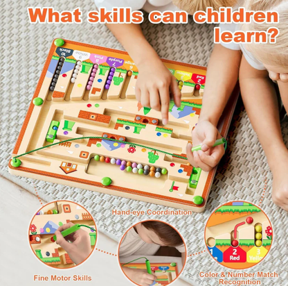 Pixels & Puzzles: Magnetic Color &Number Learning Maze