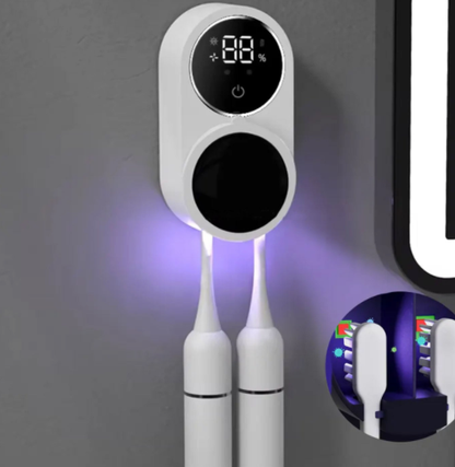 Limited Time: 30% OFF🛁 Smart Digital Display Toothbrush Sanitizer with Drying Function for Electric & Manual Toothbrushes🦷